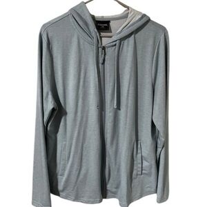 32 Degrees Cool Jacket Hoodue Zip Up Light Blue Size XL